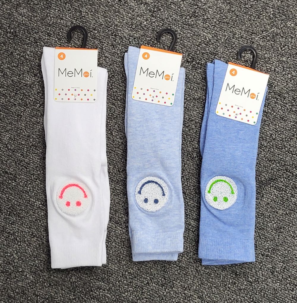 Fuzzy Smiley Face Knee Sock B'Dazzle