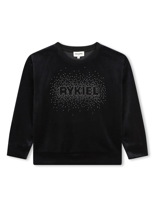 SONIA RYKEIL <BR> Mini Me Rhinestone Logo Sweatshirt