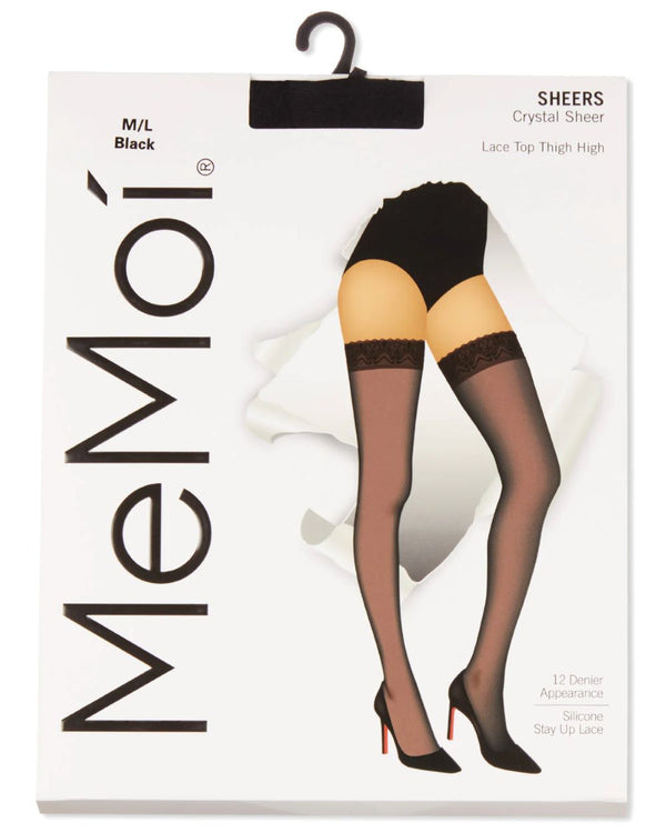 MEMOI <BR> Crystal Sheer Thigh High