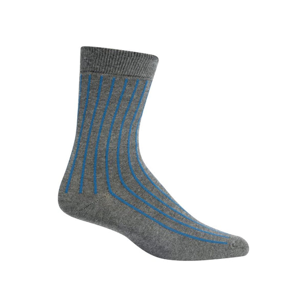 ZUBII <br> Two Tone Ribbed Crew Sock