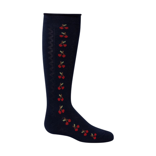 ZUBII <BR> Cherry Texture Knee Sock