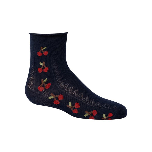 ZUBII <BR> Cherry Texture Ankle Sock