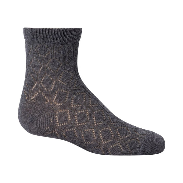 ZUBII <BR> Modal Diamond Texture Ankle Sock