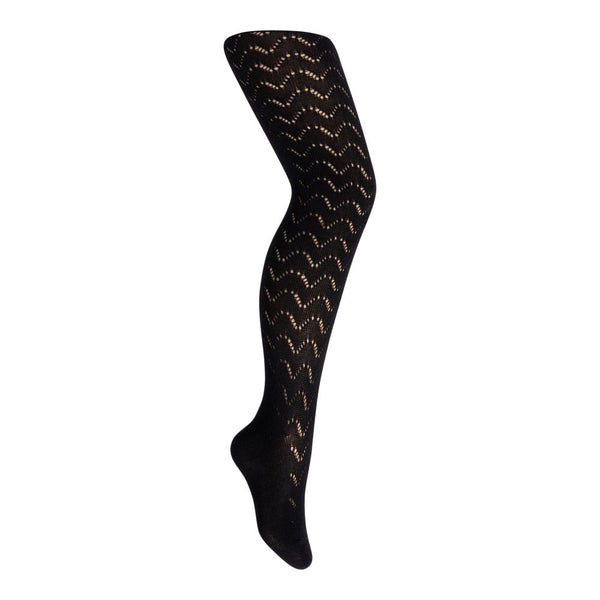 ZUBII <BR> Crochet Wave Texture Tights