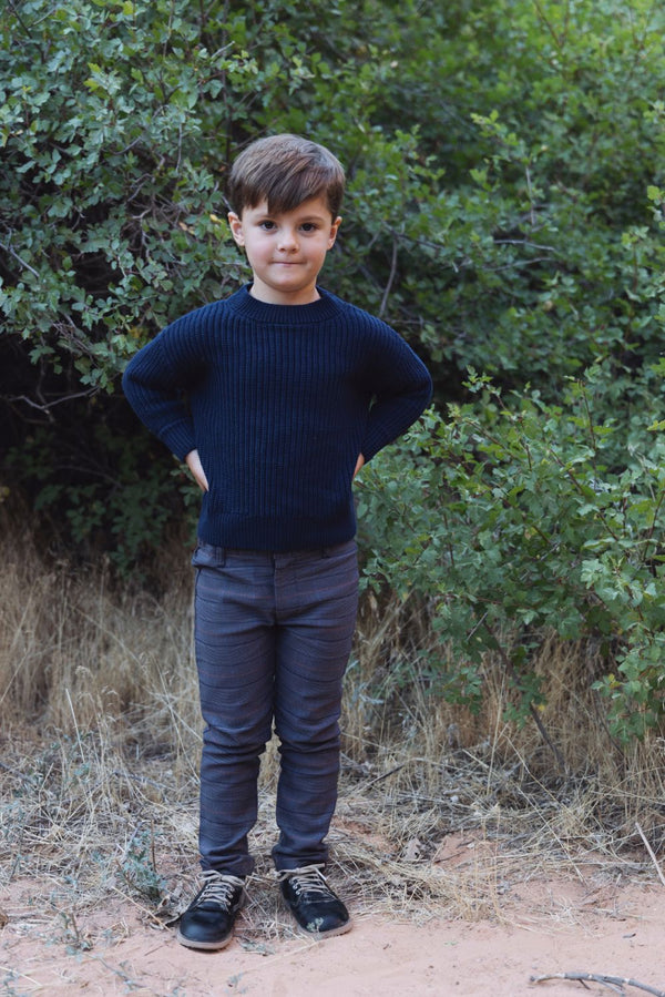 KIN & KIN <BR> Fisherman Ribbed Sweater