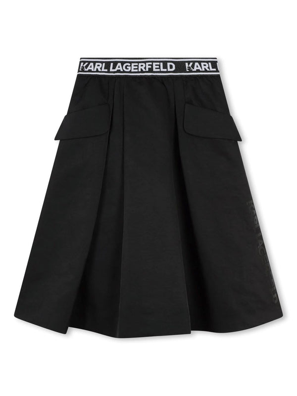 KARL LAGERFELD <br> Large Pocket Midi Skirt