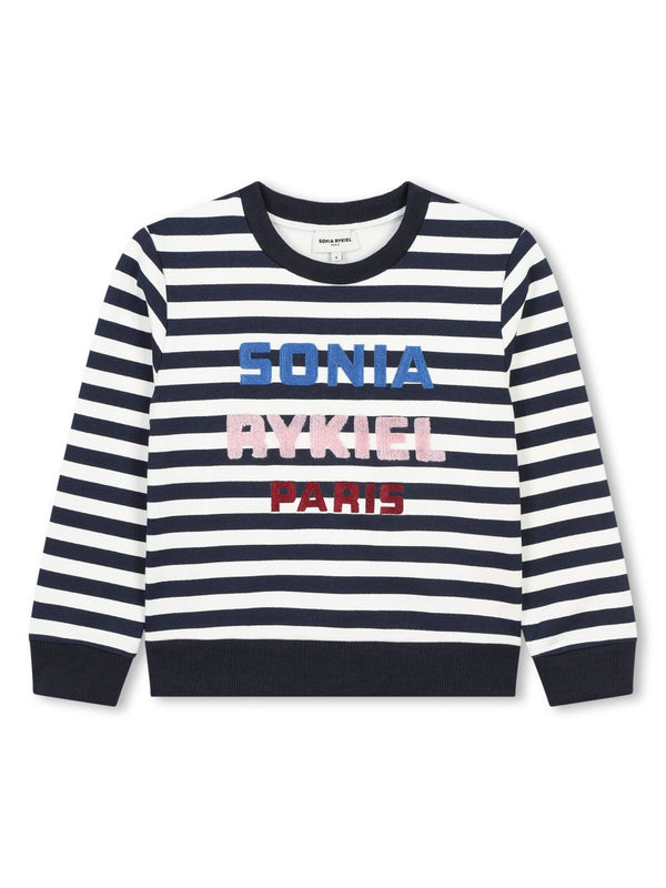 SONIA RYKEIL <BR> 2-Tone Stripes Sweatshirt