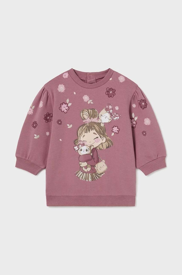 MAYORAL <BR> Flower Girl Sweatshirt Dress