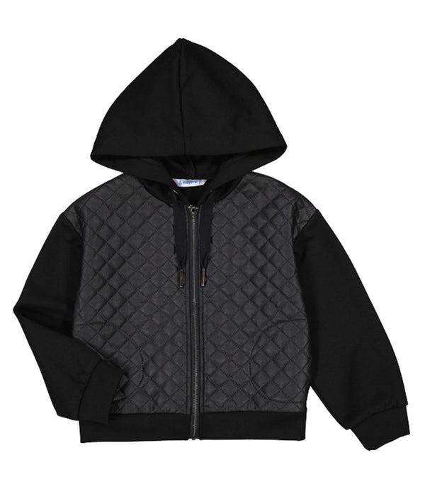 MAYORAL <BR> Quilted Zip-Up Hoodie