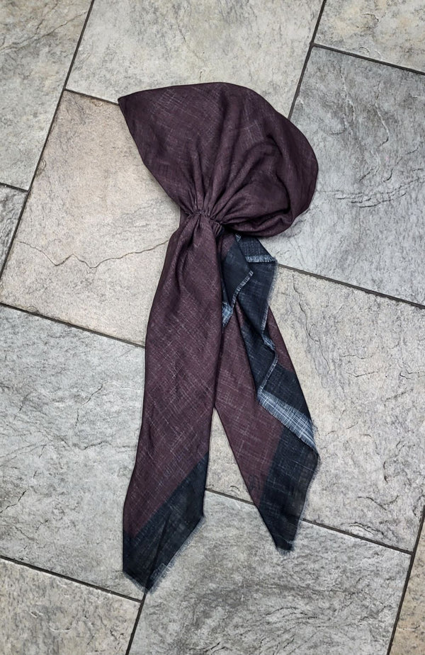 Revaz Border Pretied Scarf