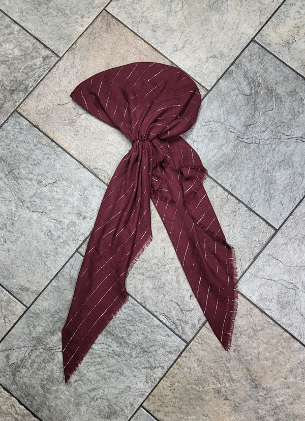 Revaz Metallic Stripe Pretied Scarf