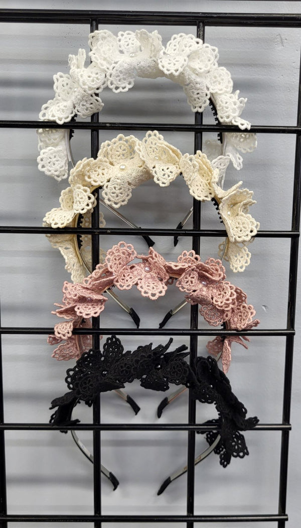 Crochet Flowers Wreath Headband
