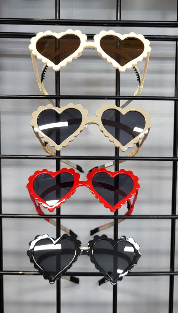 Scalloped Hearts Sunglasses Headband