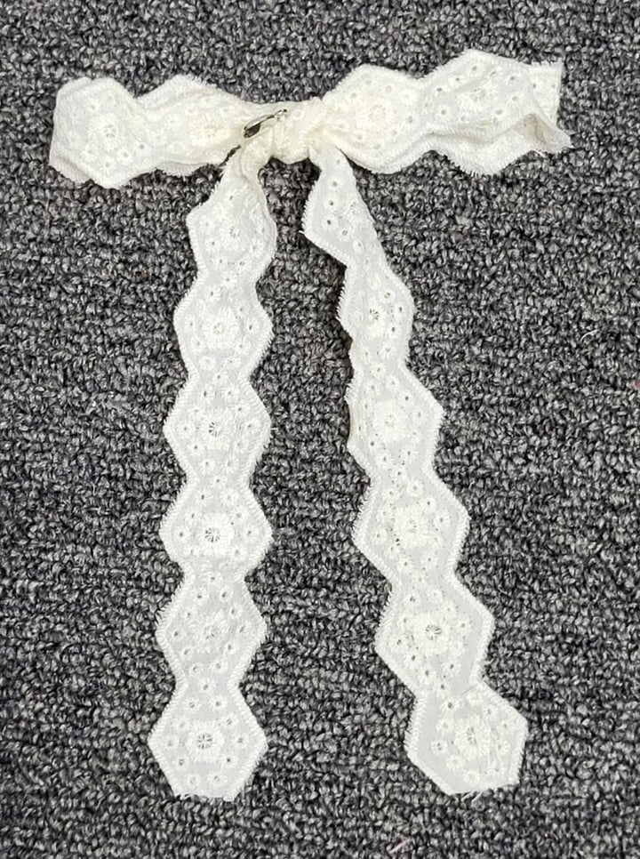 Ric Rac Eyelet Bow Clip – B'Dazzle