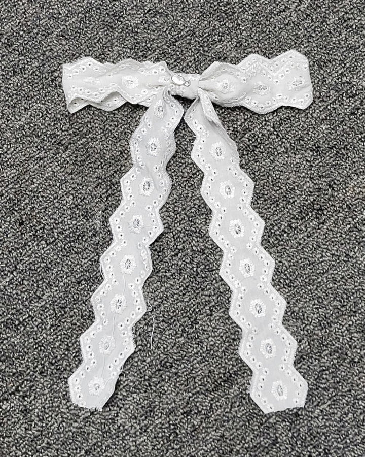 Ric Rac Eyelet Bow Clip – B'Dazzle