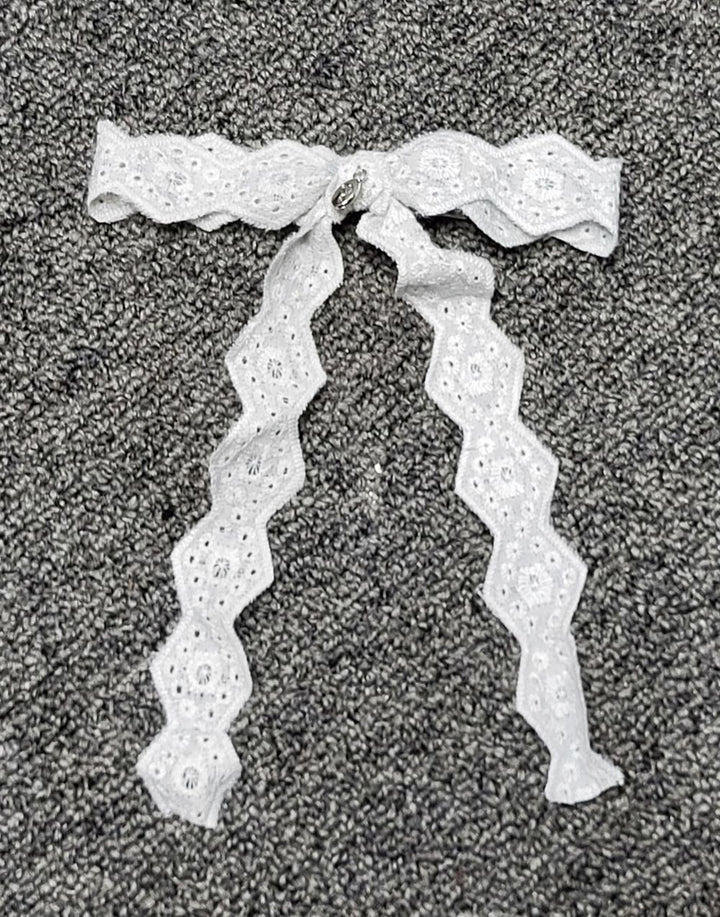 Ric Rac Eyelet Bow Clip – B'Dazzle