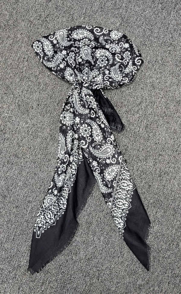 Revaz Paisley Pretied Scarf