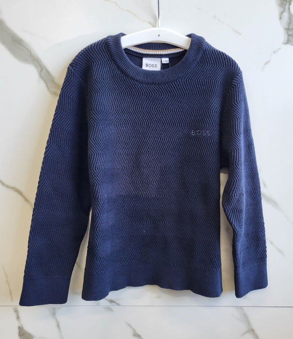 BOSS <br> Tone on Tone Logo Sweater