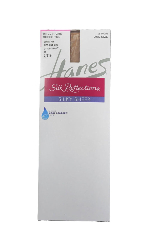 SILK REFLECTIONS <br> Silky Sheer Knee Highs (Sheer Toe)