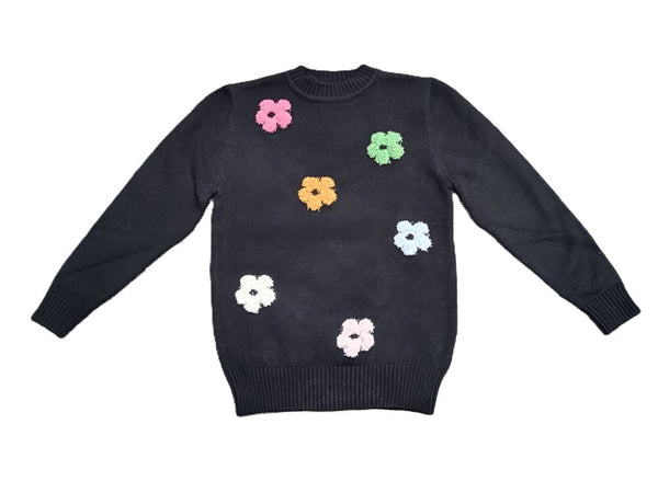 NONAME <BR> Embroidered Flower Sweater