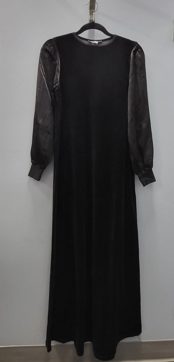 HARDTAIL <BR> Satin Puff Sleeve Maxi Dress