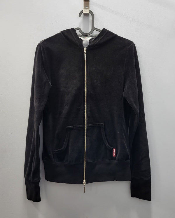 HARDTAIL <BR> Velour Zip Hoodie