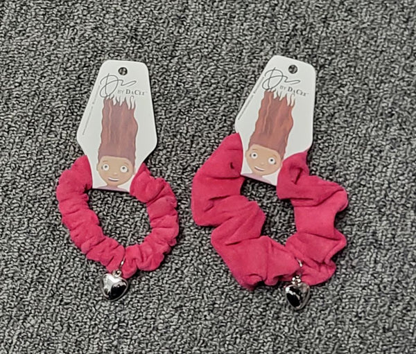 DACEE <br> Heart Charm Bow Scrunchy