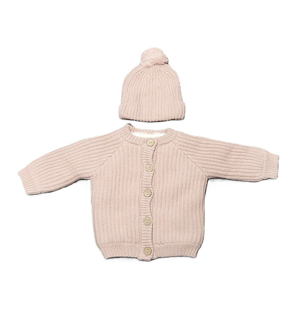 MEMA KNITS <BR> Knit Jacket W/Hat