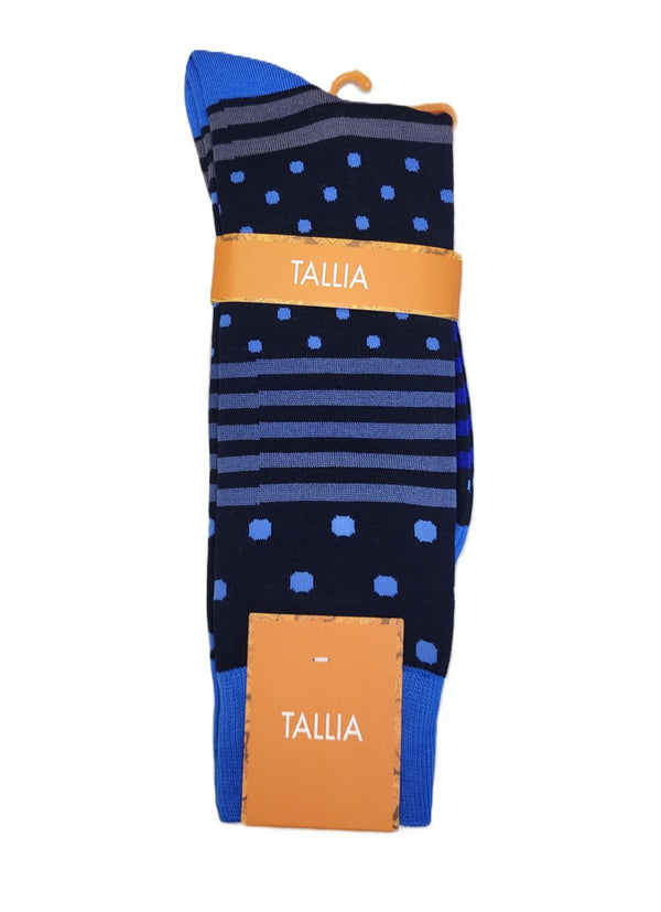 TALLIA <BR> Men's Spot/Stripe Crew Sock (7242)