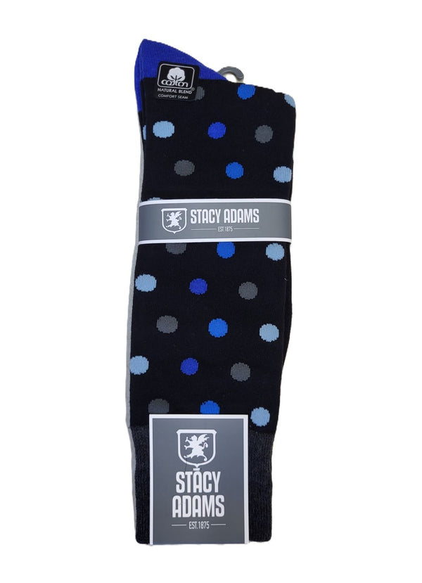 STACY ADAMS <BR> Men's Polka Dot Crew Sock (338)