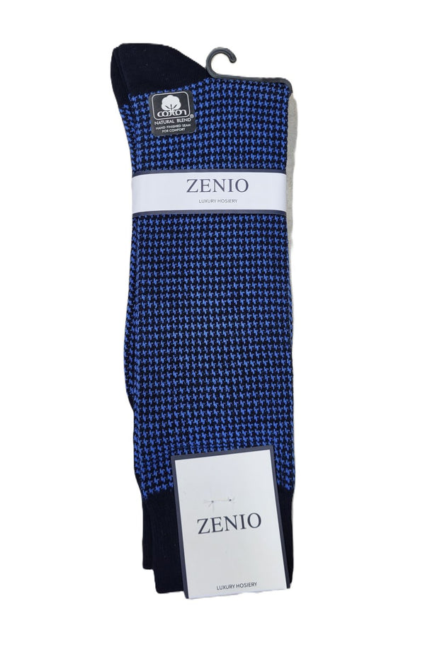 ZENIO <BR> Men's Houndstooth Crew Sock (8072)