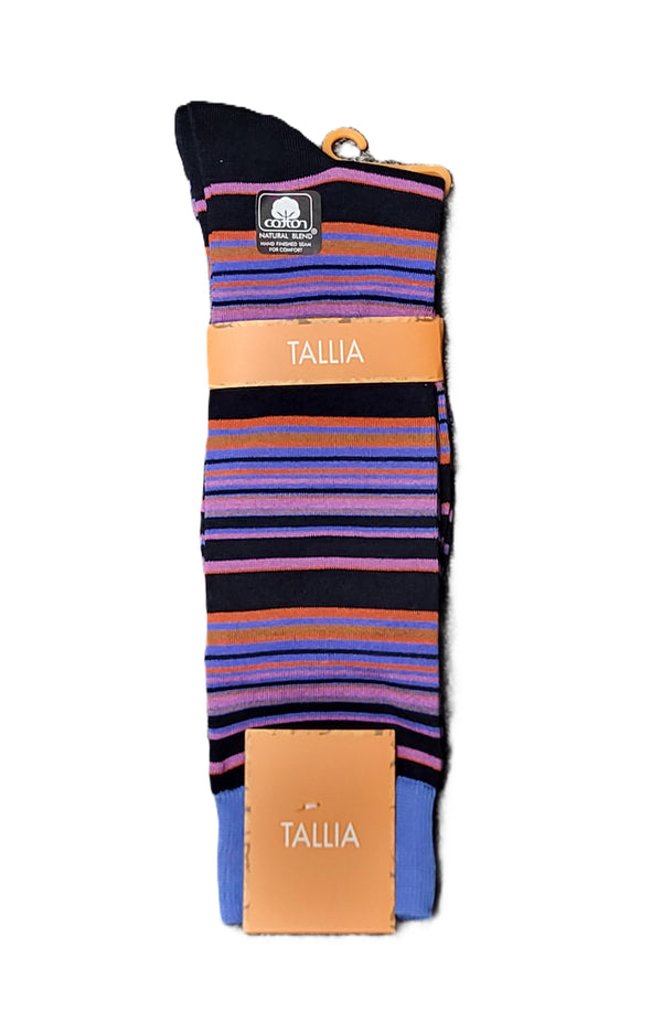 TALLIA <BR> Men's Stripe Crew Sock (7253)