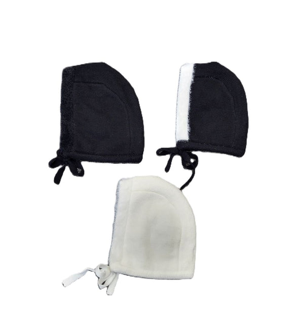 ZUBII <BR> Mohair Trim Knit Bonnet