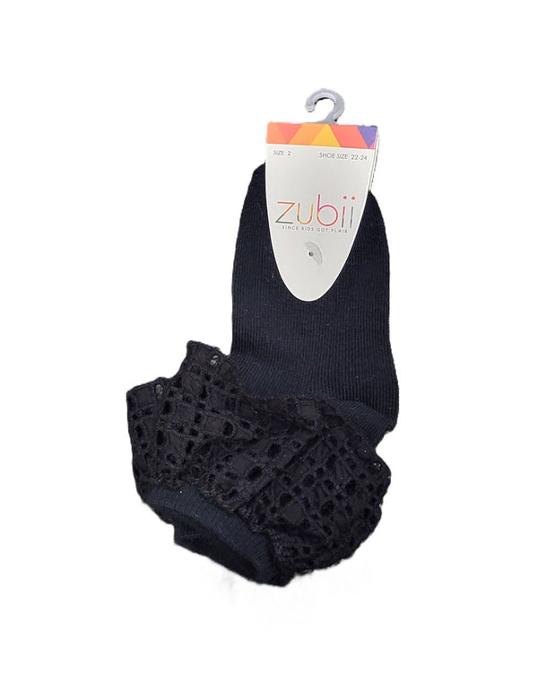 ZUBII <BR> Crochet Ruffle Ankle Sock