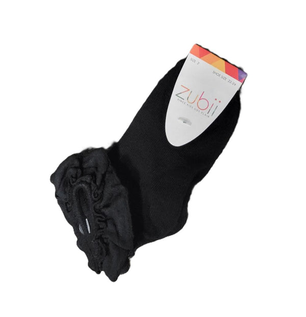 ZUBII <BR> Gauze Ruffle Ankle Sock