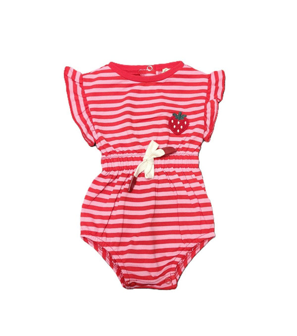 TEELA <br> Stripe Applique Baby Girls Romper