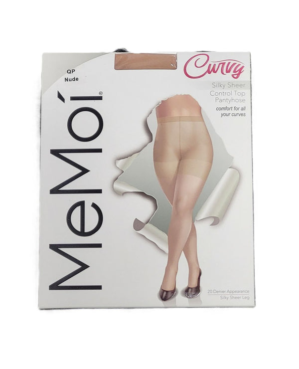 MEMOI <BR> Curvy Silky Sheer Control Top Pantyhose