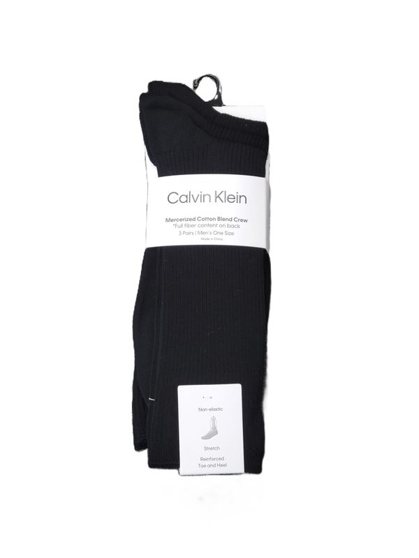 CALVIN KLEIN <BR> Men's Non-Elastic Crew Socks (3 pack)