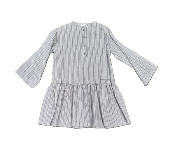 Il Gufo <BR> LS Stripe Shirtdress