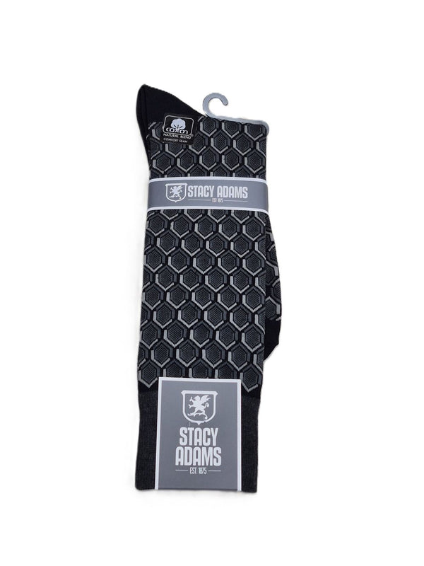 STACY ADAMS <BR> Men's Hexagon Crew Sock (353)