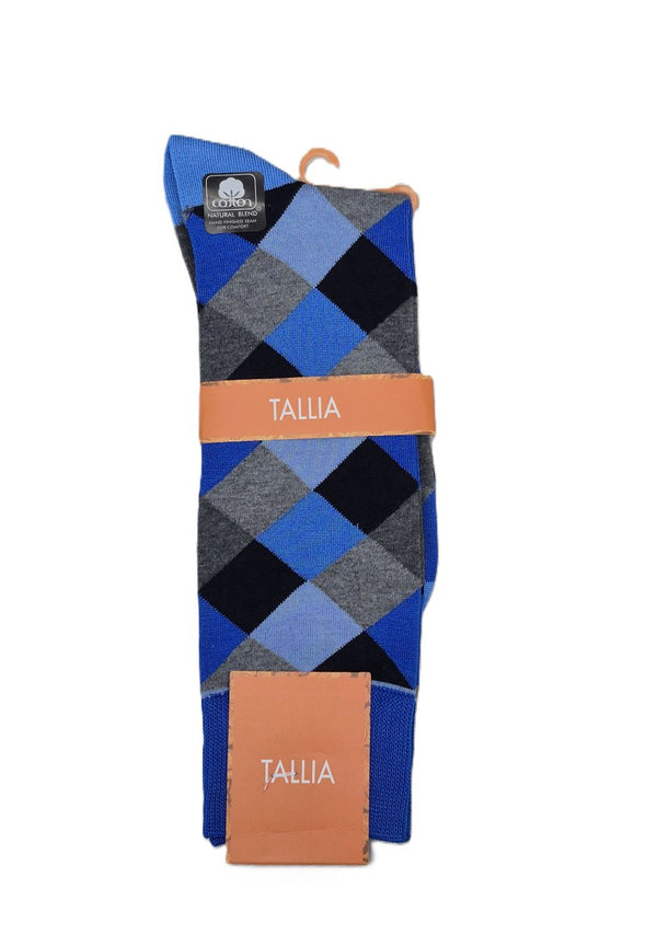 TALLIA <BR> Men's Diamond Crew Sock (7238)