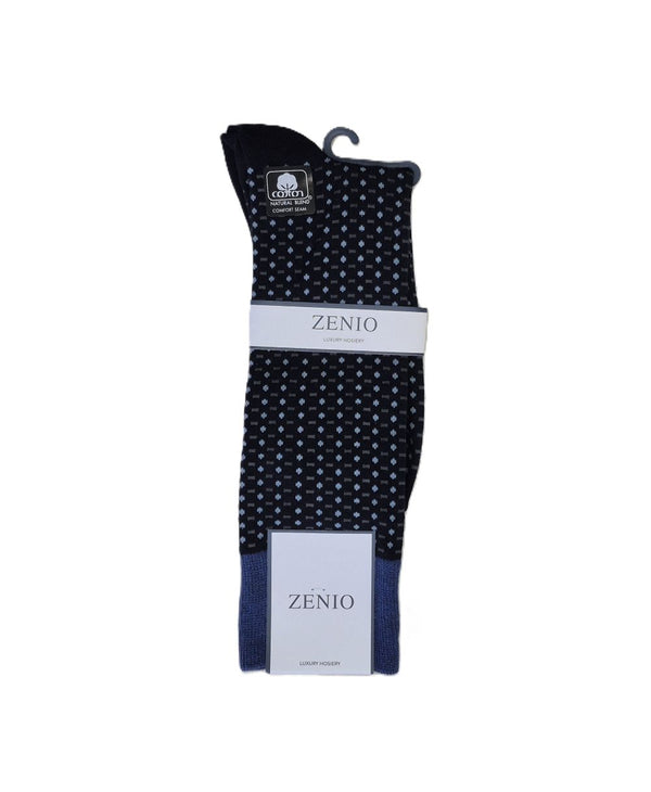 ZENIO <BR> Men's Dots & Dashes Crew Sock (8088)