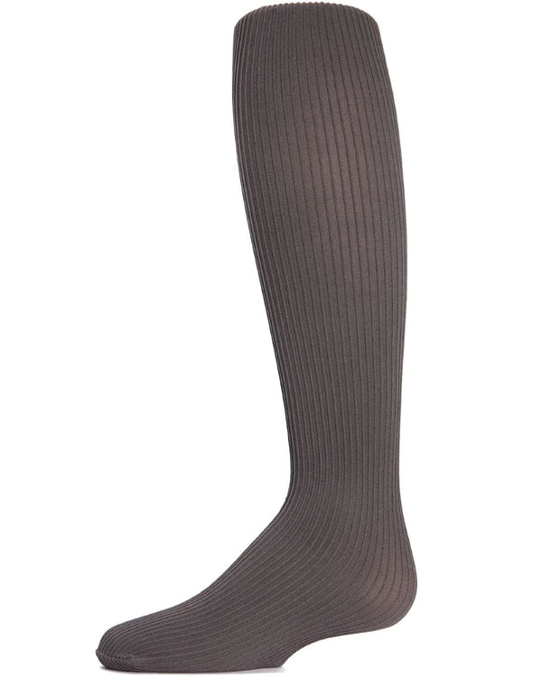 Girl's Ribbed Opaque Tights