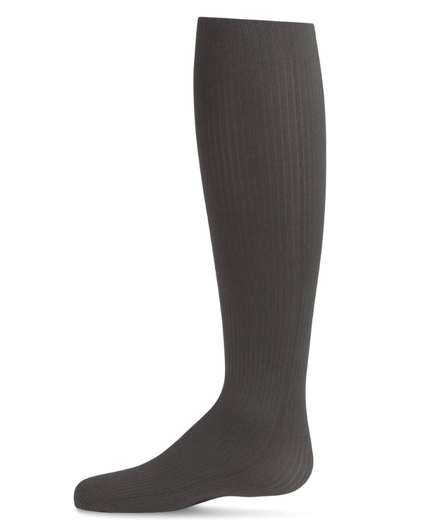 Girl's Opaque Fine Ribbed Nylon Tights