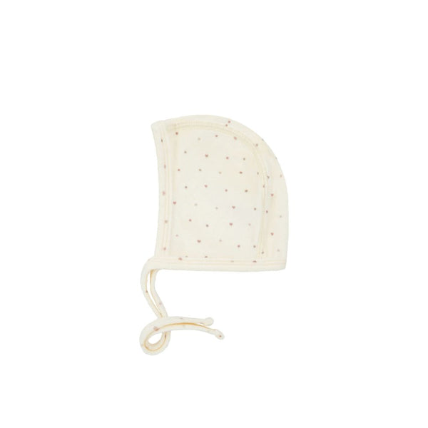NOGGI <BR> Dot Pattern Velour Wrap Bonnet