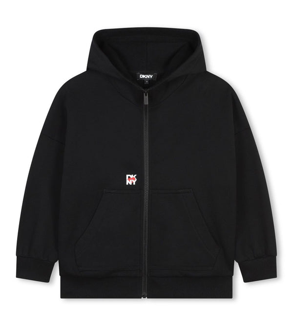 DKNY <br> Embroidered Back Zip-Up Hoodie