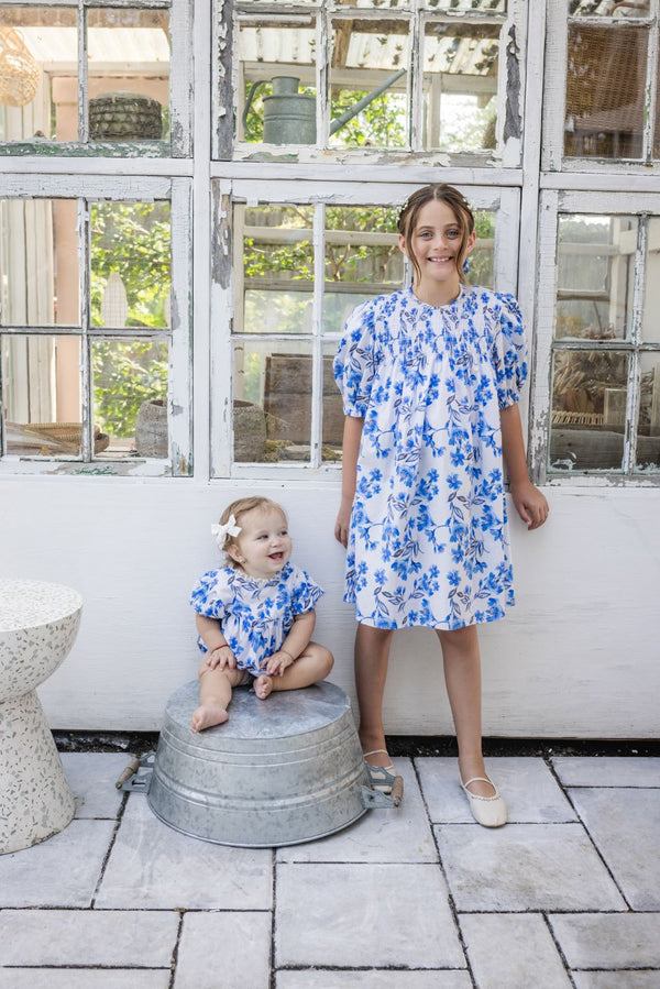 Smocked Floral Dress