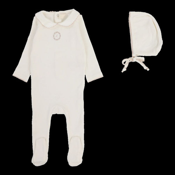 LILETTE <BR> Emblem Embroidered Footie Set