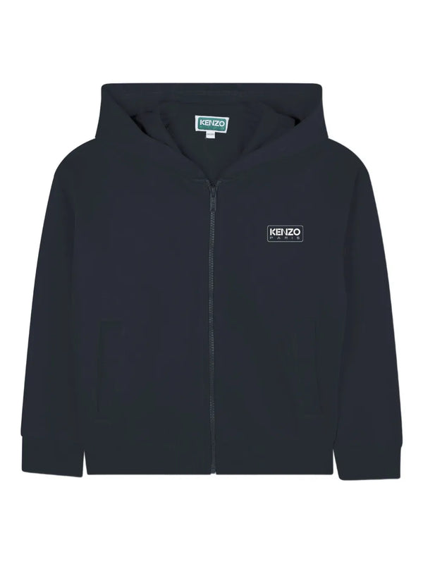 KENZO <br> Logo Zip-Up Hoodie