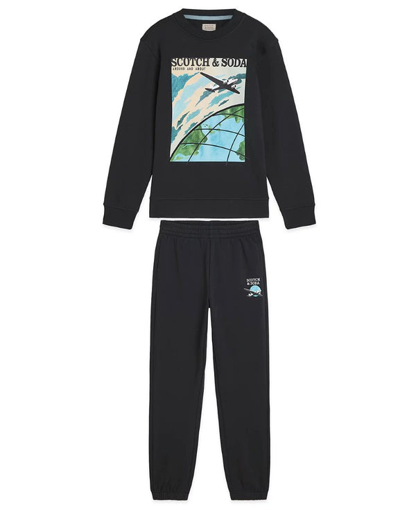 SCOTCH & SODA <BR> Graphic Crewneck Jogger Set